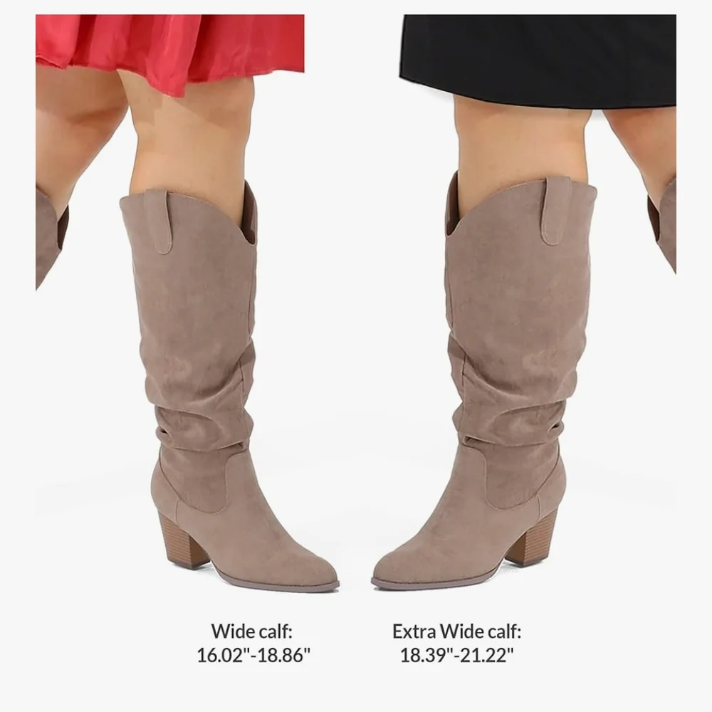 Amazon Women's Over the Knee Boots - Taupe, 8.5 Wide